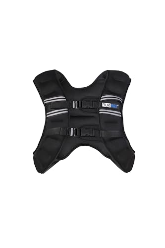 RUNmax 20LBS - 150LBS Adjustable Weighted Vest Wtih Shoulder Pads Option for Men and Women - size: 16 lbs WITHOUT SHOULDER PADS