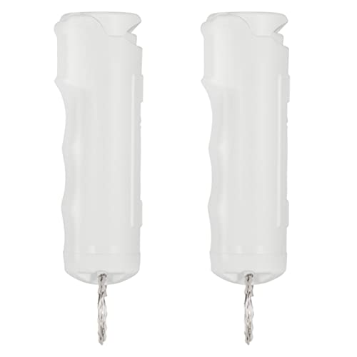 Police Magnum Keychain Pepper Spray Flip Top Safety 2 Pack 1/2oz - Maximum Heat Strength OC with Dye - Tactical Small Compact Case Holder - for Women & Men's Self Defense - Made in The USA - color: WHITE