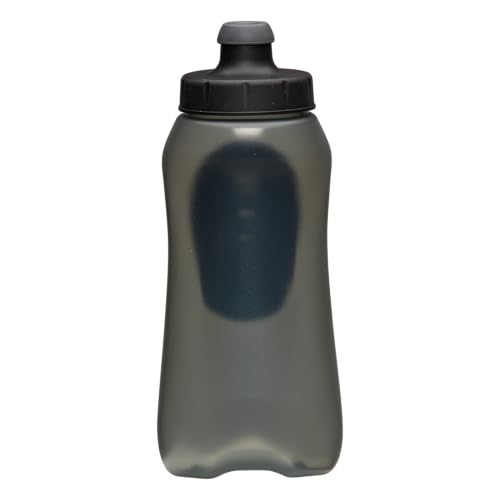 Nathan SpeedDraw 2 Handheld Running Water Bottle Flask – Ergonomic Grip, Blast Valve Cap, Phone & Key Storage Pockets, Reflective Design, 22oz - Black - color: 22oz - Black