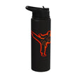 Taekwondo, Karate, Martial Arts, Boys Kids Men, Karate Kick Stainless Steel Insulated Water Bottle - color: Black