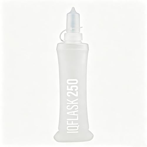 250ml TPU Soft Flask, Collapsible Water Bottle for Running Vest Hydration Pack, 1 Pack (White) - color: White