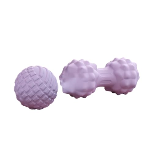 Muscle Recovery Ball - High-Density [TPE] Foam Roller for Myofascial Release, Relieves Foot/Back Pain - Yoga & Fitness Massage Tool - color: Purple