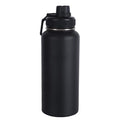 Wide Mouth Insulated Sports Water Bottle,Double wall Stainless Steel Vacuum flask with Leakproof Lid (Black, 32 Ounces) - size: 32 Ounces