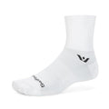 Swiftwick ASPIRE FOUR Trail Running, Cycling Crew Socks, Firm Compression Fit - color: White-circuit, size: X-Large