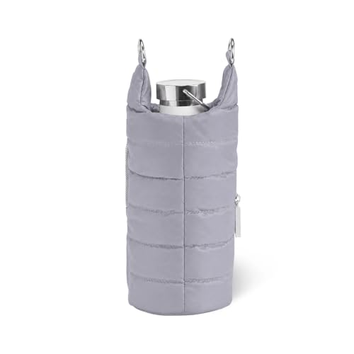WanderFull Original HydroBag Crossbody Water Bottle Holder with Phone Pocket, Fits Water Bottles up to 32 oz - color: Gray Peacock