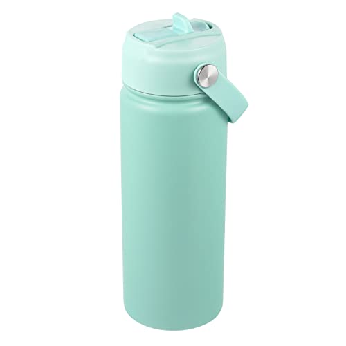 RRegeny Straw Lid for Hydro Flask Wide Mouth 32 40 oz, Lids with Flexible Handle compatible with HydroFlask, Replacement Sports Flex Cap Wide Mouth Top - color: Light Green