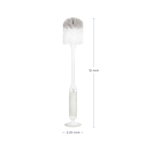 Ubbi Deluxe 2-in-1 Baby Bottle Cleaning Brush Set, Oat - color: Oat Deluxe Bottle Brush