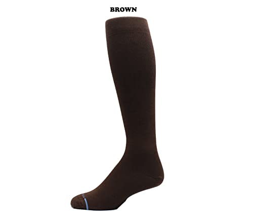 Dr. Motion 4 Pairs Compression Socks for Men, Knee High - color: Pack-brown