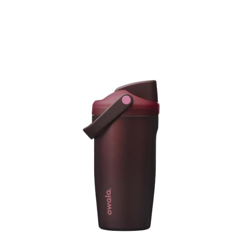 Owala FreeSip Sway Stainless Steel Water Bottle 18 oz Black Cherry - color: Black Cherry, size: 18 Ounces