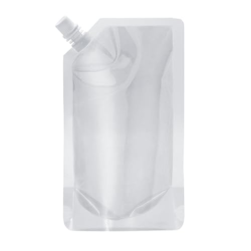 Liquor Flask Concealable And Reusable Cruise Sneak Drink Pouches Travel Drinking Alcohol Plastic Flasks bags with Funnel (16OZ-6PCS) - size: 16OZ-6PCS