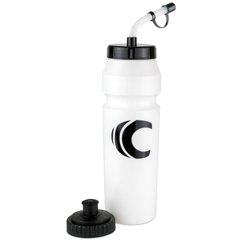 Cannon Sports 1 Liter Sports Water Bottle, 2 Lids, BPA-Free (White) - color: White