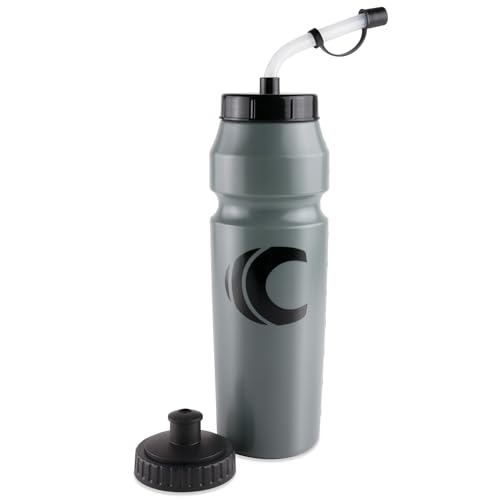 Cannon Sports 1 Liter Sports Water Bottle, 2 Lids, BPA-Free (Gray) - color: Gray