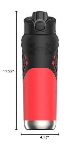 Under Armour 24Oz Stainless Steel Water Bottle, Insulated, Carabiner Easy Carry Hook, Leak Proof, Kids & Adults, All Sports, Gym - color: Beta