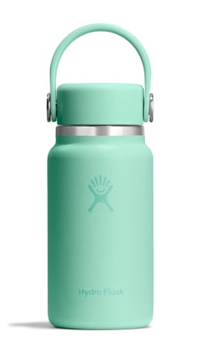 Hydro Flask Micro Bottle - Insulated Mini Leak Proof Flask for Purse or Pocket in 6.7 Oz Mermaid Green - color: MERMAID GREEN