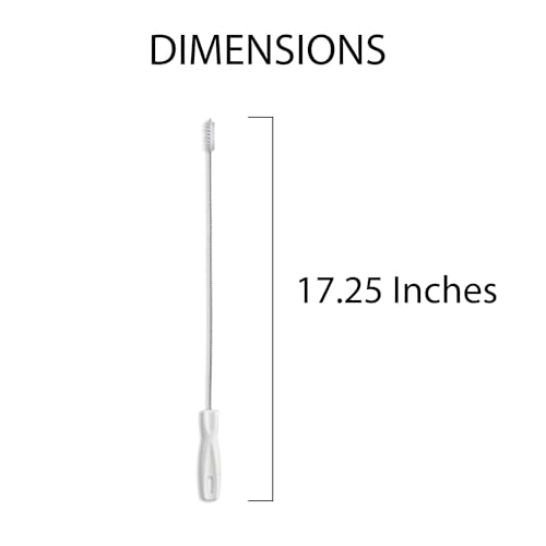 HIC Kitchen Extra-Long Straw Cleaning Brush for Sports Bottles and Hydration Packs - size: 17 x 1 x 0.50-inches, style: Extra-Long Straw Cleaning Brush