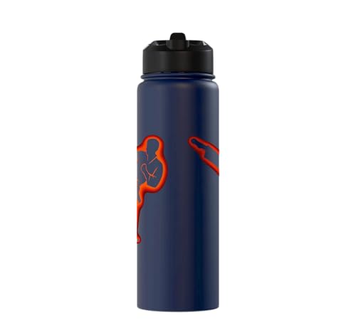 Taekwondo, Karate, Martial Arts, Boys Kids Men, Karate Kick Stainless Steel Insulated Water Bottle - color: Navy Blue