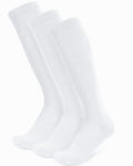 Viasox White 3 Pack Compression Socks Women & Men, Circulation Support, 12-15mmHg Neuropathy, L - color: White, size: Large