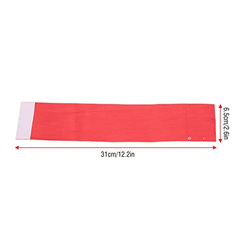 Soccer Armband, 5 Colors Outdoor Team Sports Groups Captain Armband Adjustable Player Bands (Red)