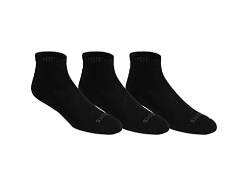 ASICS Cushion Quarter Running Socks - color: Black, size: Large