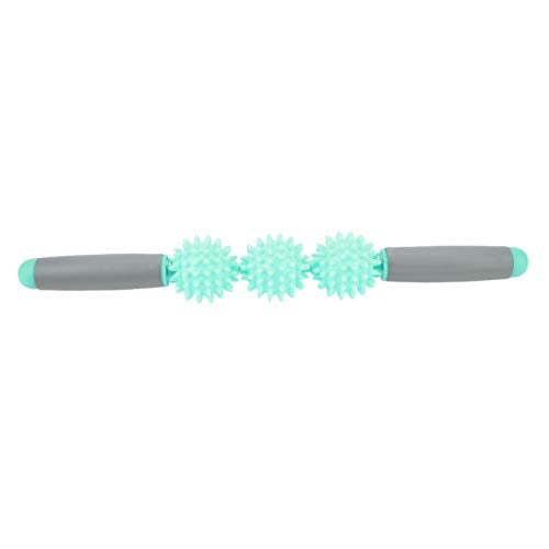 Muscle Roller Stick - Yoga Stick Muscle Roller Stick Cellulite Spiky Ball for Back Arms Shoulder Leg (Green) - color: Green
