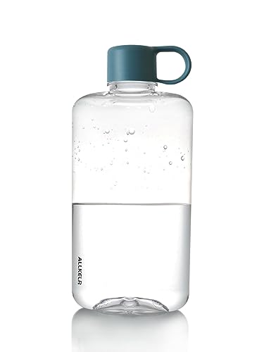 Portable Flat Water Bottle, 16.9 oz, Blue - color: Blue, size: 16.9 Ounces