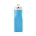 Omie OmieBox Reusable Silicone Water Bottle - 8.7 oz, Straw Top, BPA-Free & Phthalate-Free, Leak-Proof (Blue) (OmieBox Sold Separately) - color: Blue