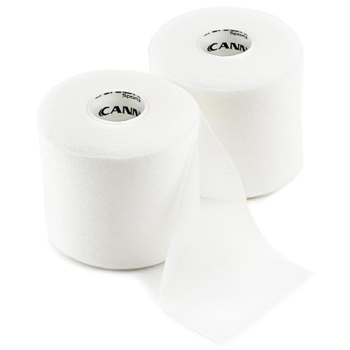 Cannon Sports Pre Wrap Foam Underwrap - 2 Pack, 2.75" x 30 Yards Per Roll (60 Total Yards) - Athletic Underwrap for Sports Tape, Training & Exercise (White) - color: White