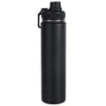 Wide Mouth Insulated Sports Water Bottle,Double wall Stainless Steel Vacuum flask with Leakproof Lid (Black, 25 Ounces) - size: 25 Ounces