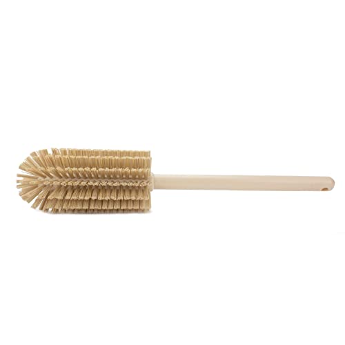 SPARTA Large Water Bottle Brush Ideal for Wide-Mouth Jars, Bottles and Tumblers, Dishwashing Tool with Handle for Home and Commercial Kitchens, Plastic, 16 Inches, Tan, (Pack of 4) - color: Tan