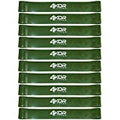 4KOR Fitness Resistance Loop Band Set, Perfect for Crossfit, Yoga, Physical Therapy, and Booty Building - color: Set of 10 Extra Thick 1.5” wide/Green