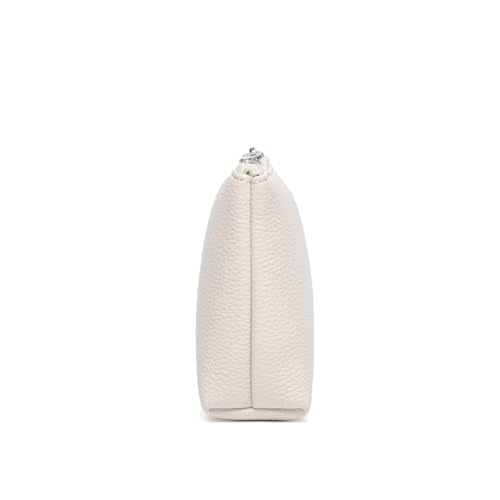 Small Makeup Bag for Purse, Leather Cosmetic (French Oak) - color: PU/French Oak