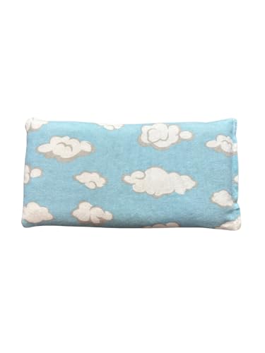 HOME COMFORT Rice & Lavender Microwavable Heating Pad-Reusable Moist Heat or Cold Therapy 10” X 5” (White Clouds) - color: White Clouds