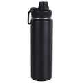 Wide Mouth Insulated Sports Water Bottle,Double wall Stainless Steel Vacuum flask with Leakproof Lid (Black, 22 Ounces) - size: 22 Ounces