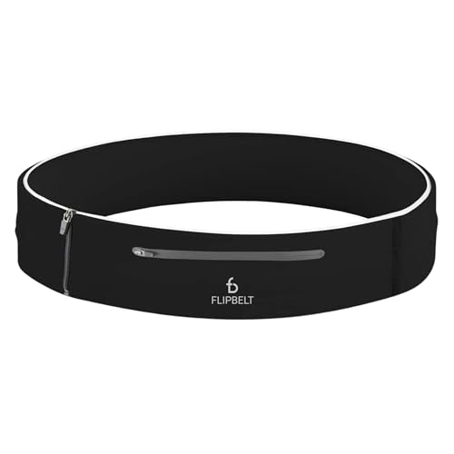 FlipBelt Zipper Running Belt, Waist Pack for Fitness and Running, US Company - color: Elite Black, size: Small