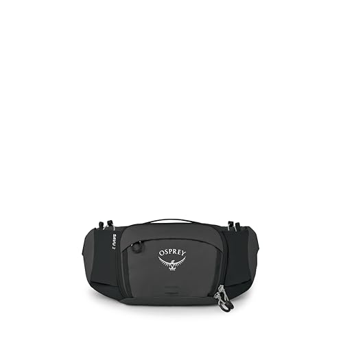 Osprey Savu Biking Waist Pack for Men & Women - Mountain Bike Fanny Pack with Bottle Pockets - Hydration Bag - color: Raven Black, style: 2l
