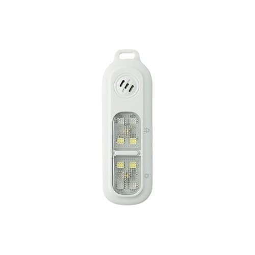 130DB Rechargeable Personal Alarm | One-Button Alarm | 4 Flash Light Modes | Equipped with a Back Clip | Free Keychain Included | Ideal for Women, Kids and the Elderl（White） - color: White