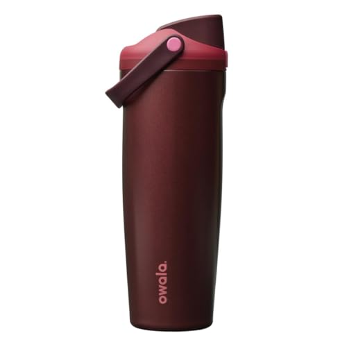 Owala FreeSip Sway Stainless Steel Water Bottle 30 oz Black Cherry - color: Black Cherry, size: 30 Ounces