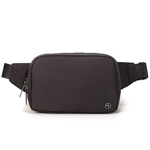 Pander Belt Bag Large 2L, Nylon Fanny Pack Purse for Women and Men with Adjustable Strap - color: Dim Grey