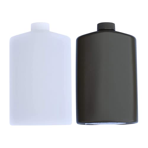 SportFlask Fighter Pilot Flask Great for Concerts, Fishing, Skiing, Backpacking, Hiking - 16oz US Military Issue Plastic Flask BPA Free Made in USA (Natural + Black) - color: Natural + Black