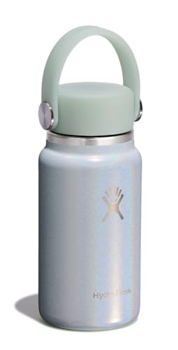 Hydro Flask Micro Bottle - Leak Proof Purse or Pocket Flask - Insulated Mini Water Bottle 6.7 Oz Glimmer Blue - color: GLIMMER BLUE
