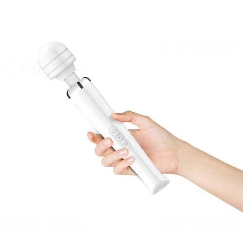 Handheld Cordless & Rechargeable Back Massager - Quiet Waterproof Full Body Massage Device for Muscle Tension, Aches Relief, Sports Recovery and Deep Relaxation with 20 Modes & 8 Speed Settings