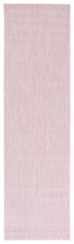 SAFAVIEH Courtyard Outdoor Runner Rug 2'3"x8', Soft Pink CY8520-56222 - color: Soft Pink, size: 2'3" x 8' (Runner)