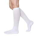 Compression Socks for Men and Women, 20-30 mmHG, Graduated Compression for Flight, Travel, Sports, Pregnancy, Running, Medium, White