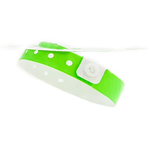 Plastic Party Green Wristband 100 Pack, Vinyl Wristband for Event - color: Green