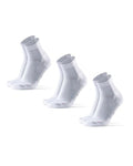 DANISH ENDURANCE Running Socks for Men & Women, Quarter Socks, 3 & 5-Pack - color: White, size: Small