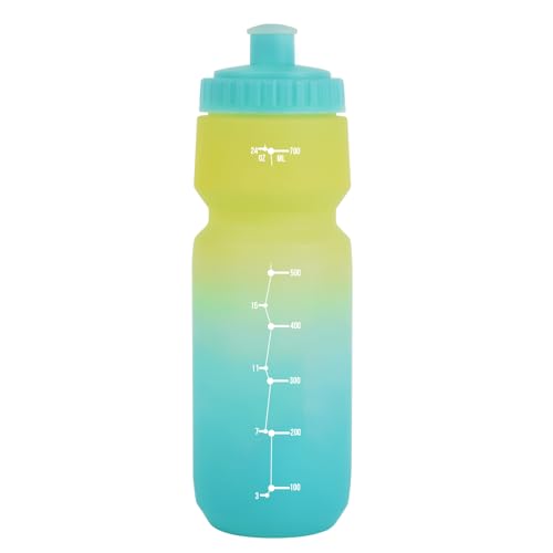 24oz Bike Water Bottle, Cycling Squeeze Water Bottle Leakproof BPA Free - color: A-Yellow