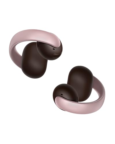 Soundcore AeroClip by Anker Open Ear Earbuds, Clip On Earbuds, Open Ring - color: Rosy Brown