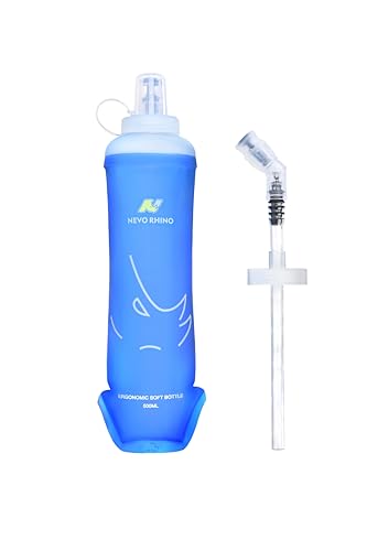 N NEVO RHINO 350ml/500ml TPU Soft Flask with Straw for Running