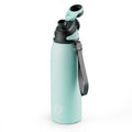 FJbottle 32oz Stainless Steel Insulated Water Bottle No Straw Spout Lid - color: Mint Green, size: 32 Ounces