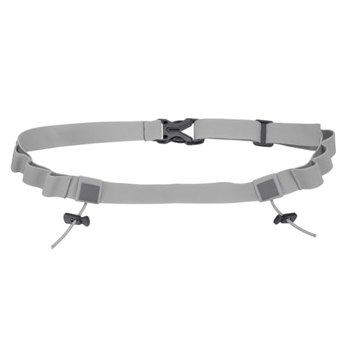 Bib Belt, Race Belt Triathlon Running Number Holder Elastic Comfortable with 6 Gel Loops, Sport Race Bib Holder 1Pcs, Light Gray for Runners/Marathon/Cycling - color: Light Gray